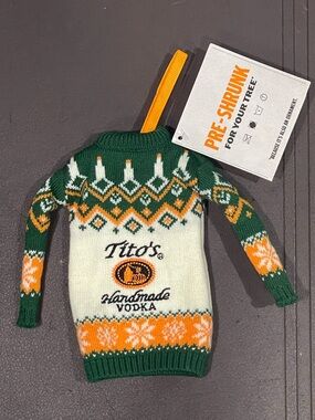 Tito’s Green, White & Orange Crewneck Mini Sweater Ornament